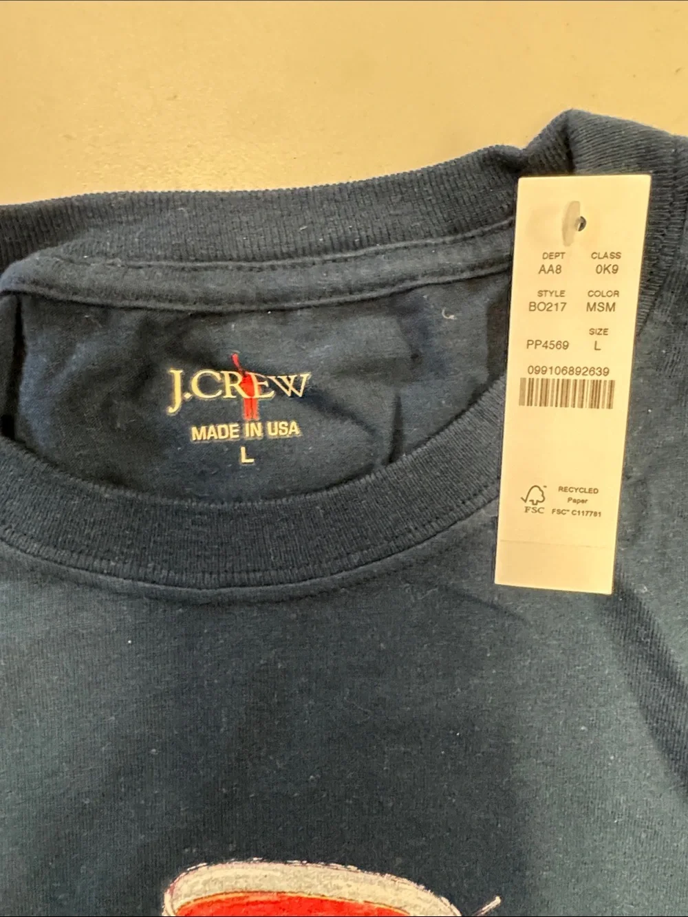 J. Crew Navy Short-Sleeve Manhattan Cocktail Graphic Tee